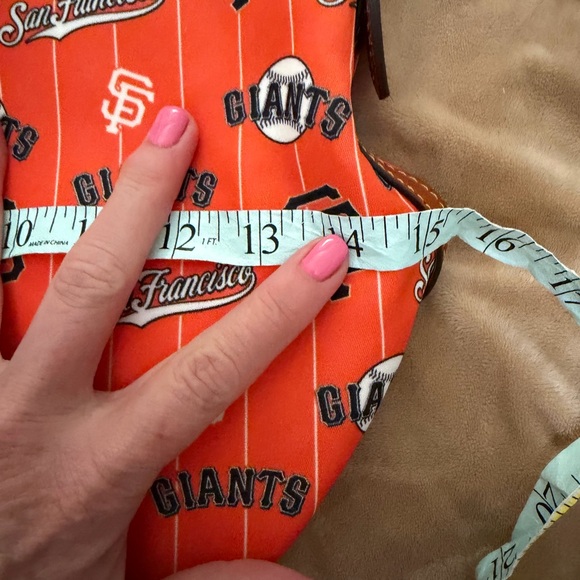 Dooney & Bourke San Francisco Giants Orange Tote Bag Purse Leather Trim - Picture 8 of 10